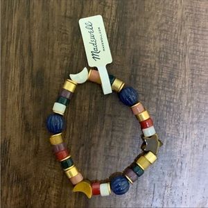 Madewell beaded moon stretch bracelet